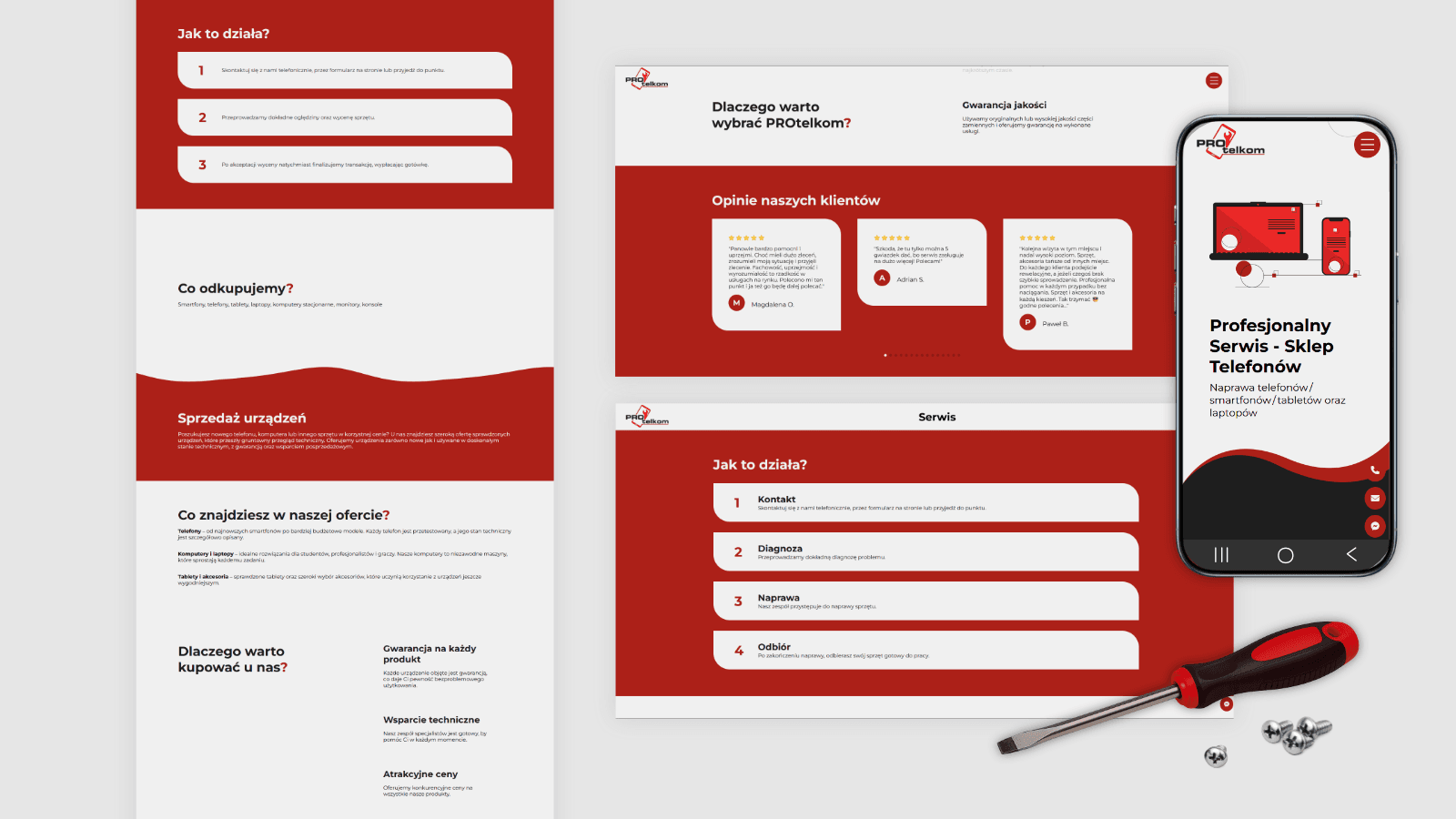 Mockup projektu Protelkom